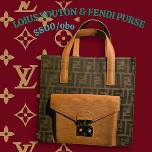 Brown and Black Designer Tote Bag